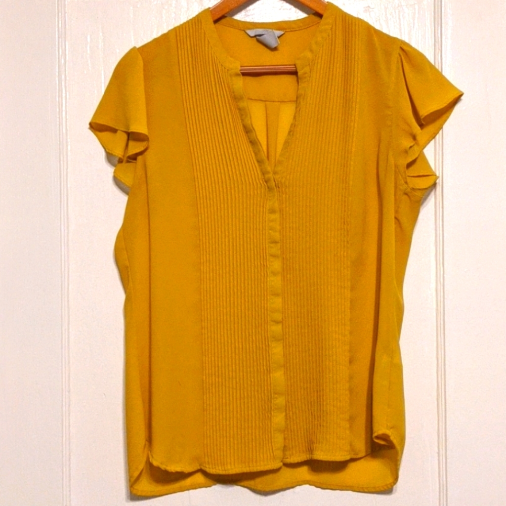 H&M Sheer Yellow Blouse